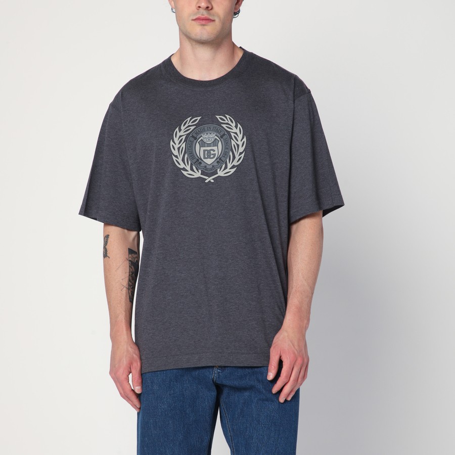 Tシャツ・カットソー Dolce&Gabbana Gray Cotton T-Shirt With Print Dolce&Gabbana Gray cotton T-shirt with print | TheDoubleF