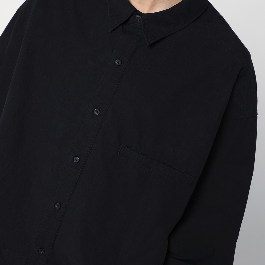 Tシャツ・カットソー ENTIRE STUDIOS Men T Shirts ESU S25 2009CO Black Entire Studios Oversized black shirt in cotton | TheDoubleF