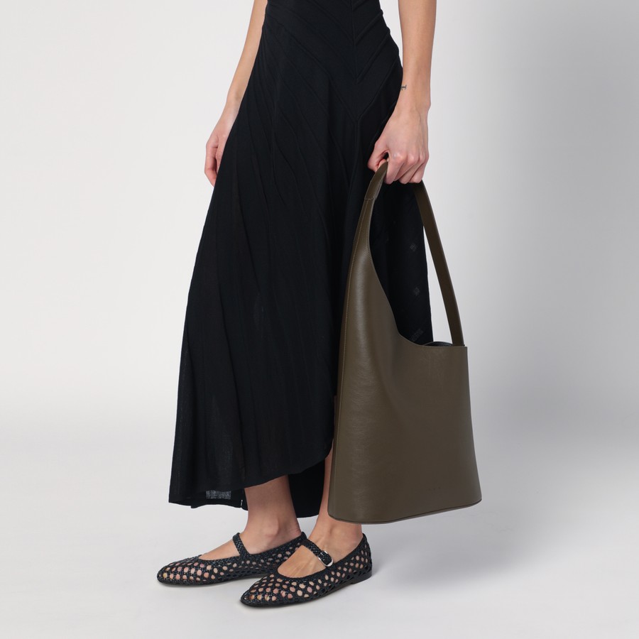 トートバッグ AESTHER EKME Kaki leather Lune Tote bag AESTHER EKME Kaki leather Lune Tote bag | TheDoubleF