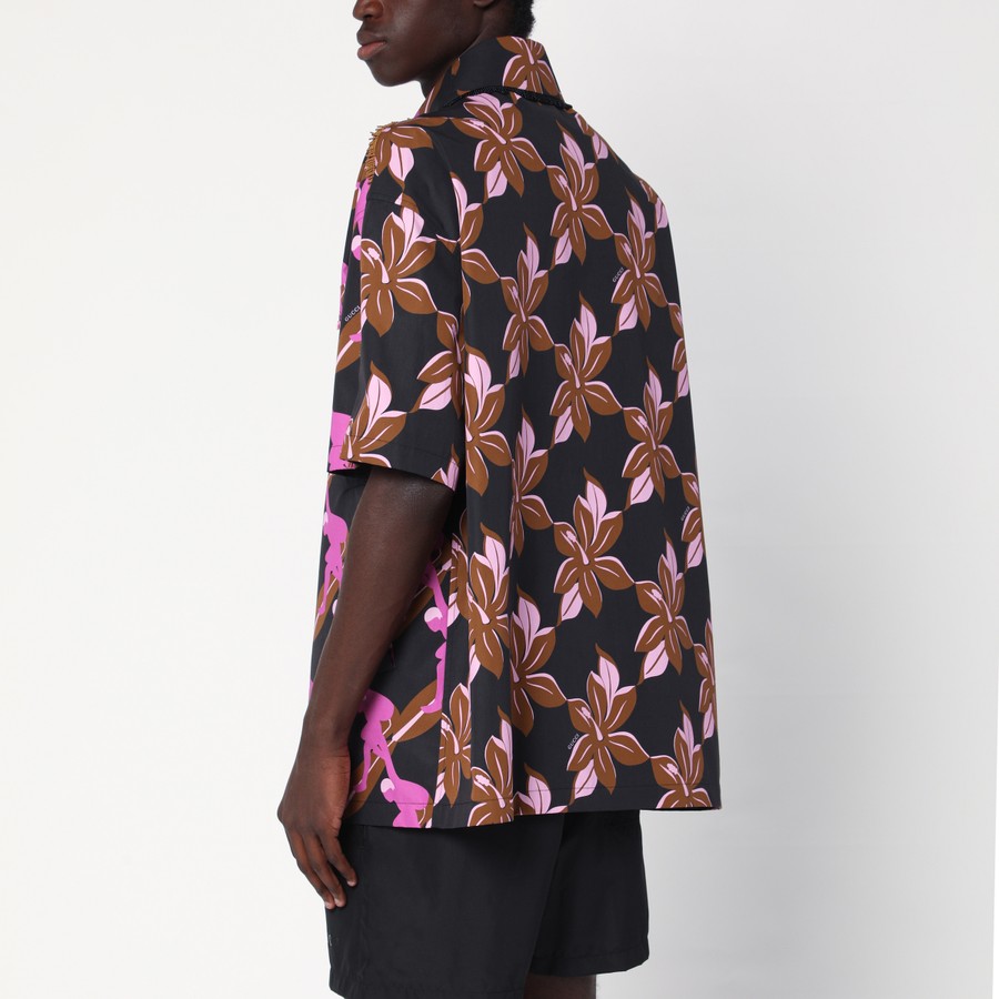 シャツ GUCCI BROWN/PURPLE PRINTED COTTON SHIRT GUCCI Brown/purple printed cotton shirt | TheDoubleF