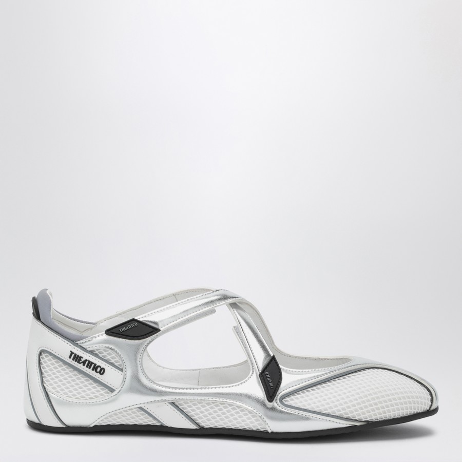 バレエシューズ THE ATTICO Floor 01 mesh and suede Ballerinas Flat THE ATTICO Floor 01 mesh-trimmed suede flats | NET-A-PORTER
