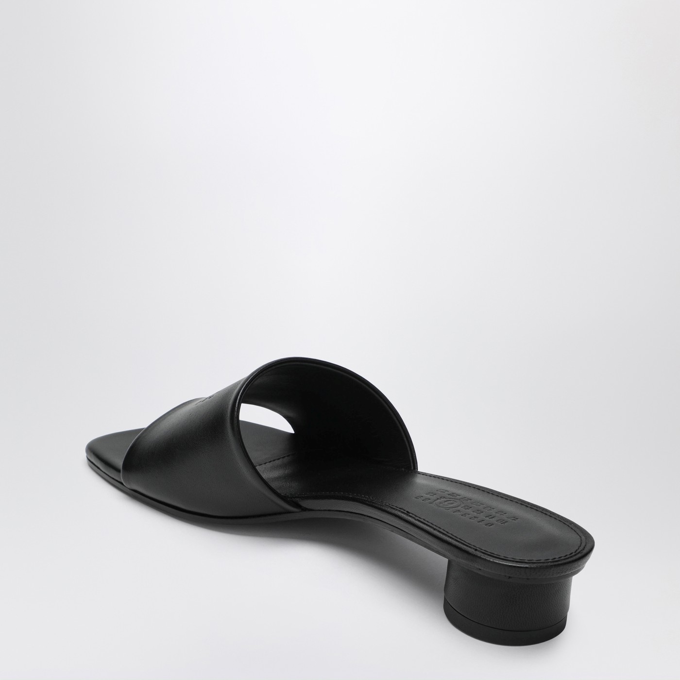 MM6 Maison Margiela Black Anatomic sandals with low heel | TheDoubleF