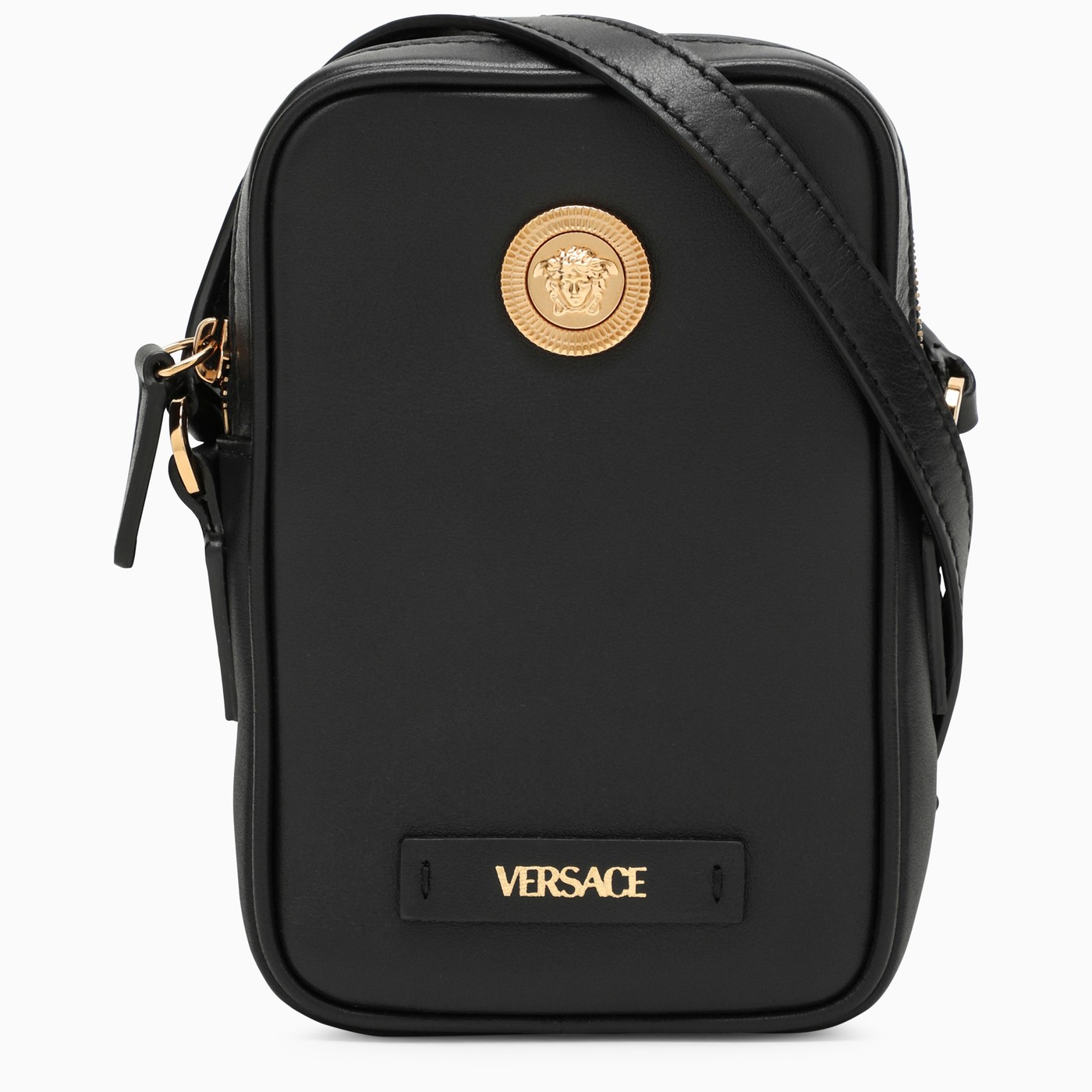 Versace Black Medusa crossbody clutch bag TheDoubleF