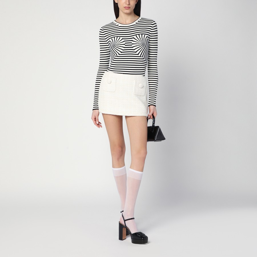 【関税&送料込】Marc Jacobs Ivory Textured Tweed Mini Skirt Marc Jacobs Ivory textured tweed mini skirt | TheDoubleF
