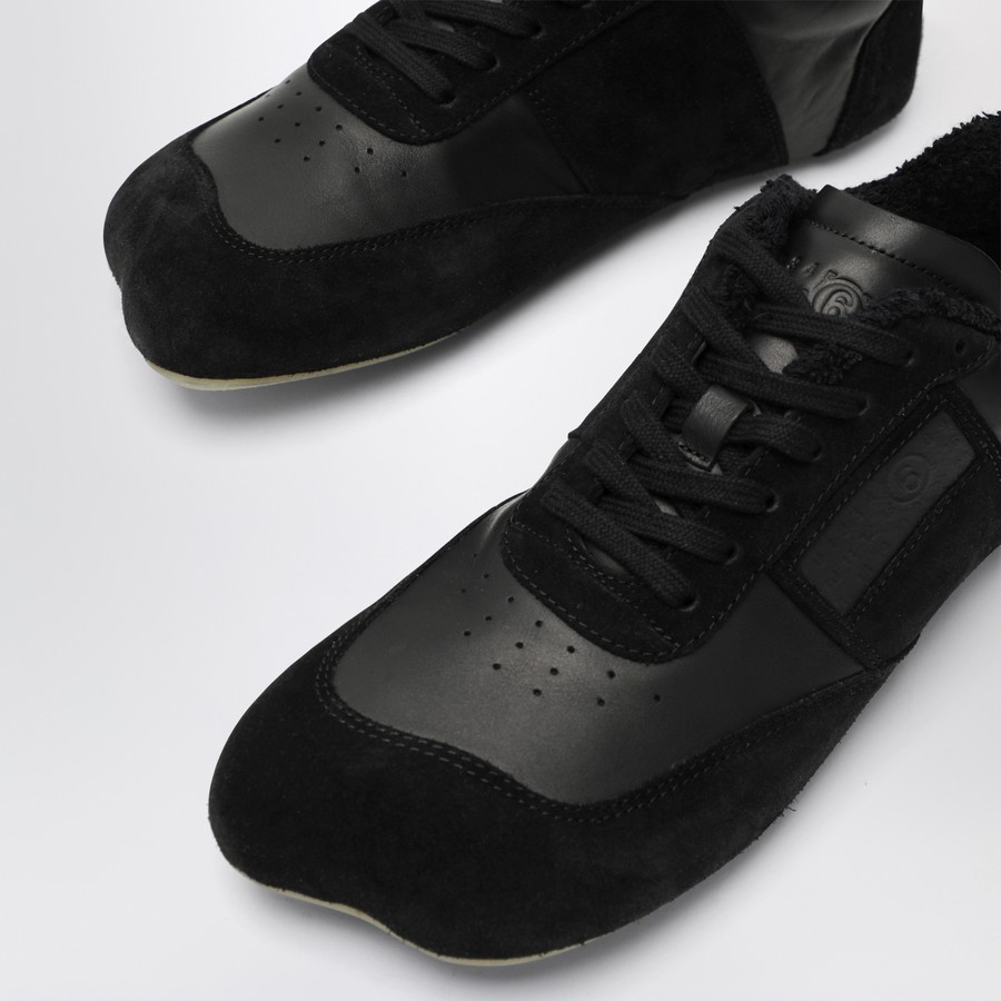 MM6 Maison Margiela Black leather and suede Anatomic