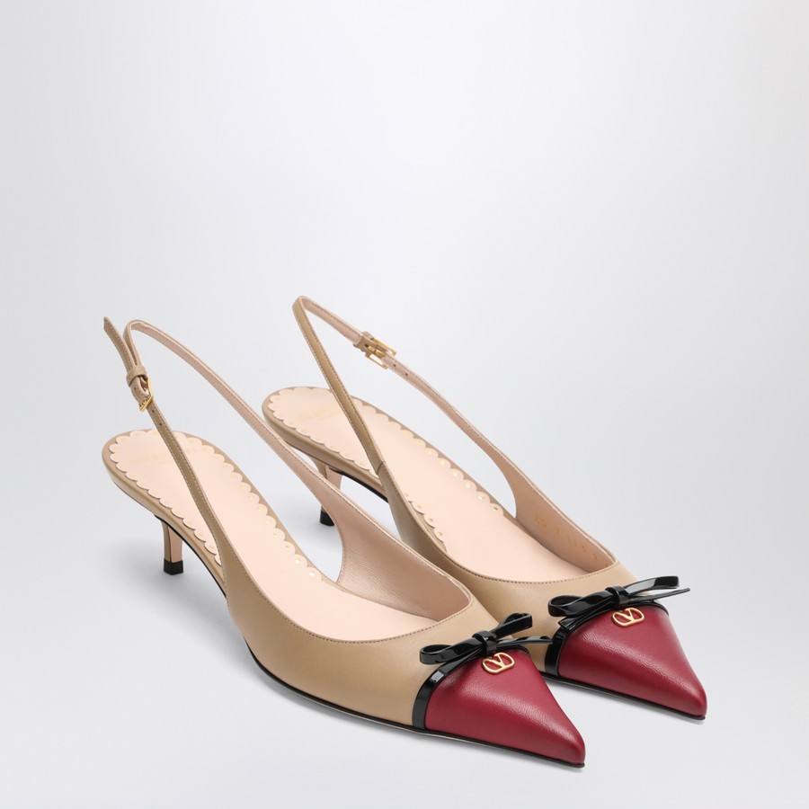 シューズ・サンダルその他 Valentino Garavani Slingback Bepointy 60MM beige/bordeaux Valentino Garavani Slingback Bepointy 60MM beige/bordeaux