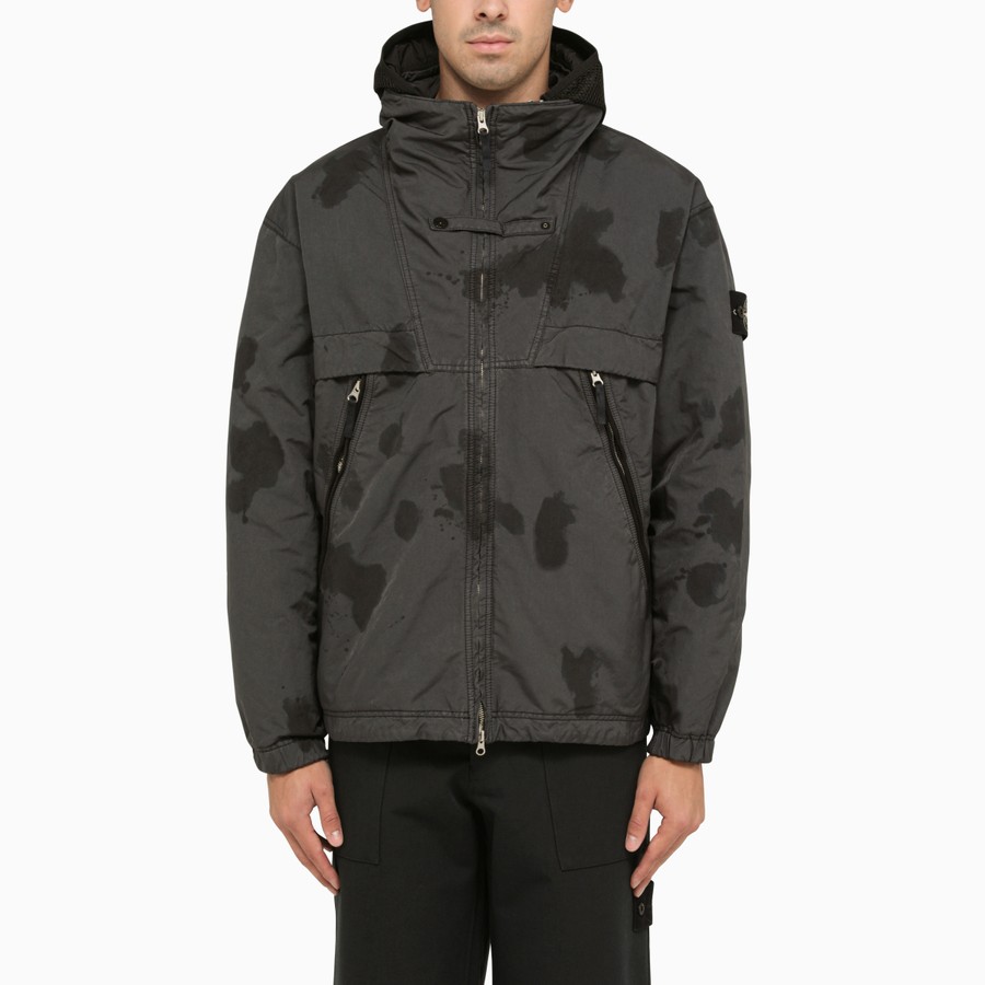 Stone island grey parka clearance
