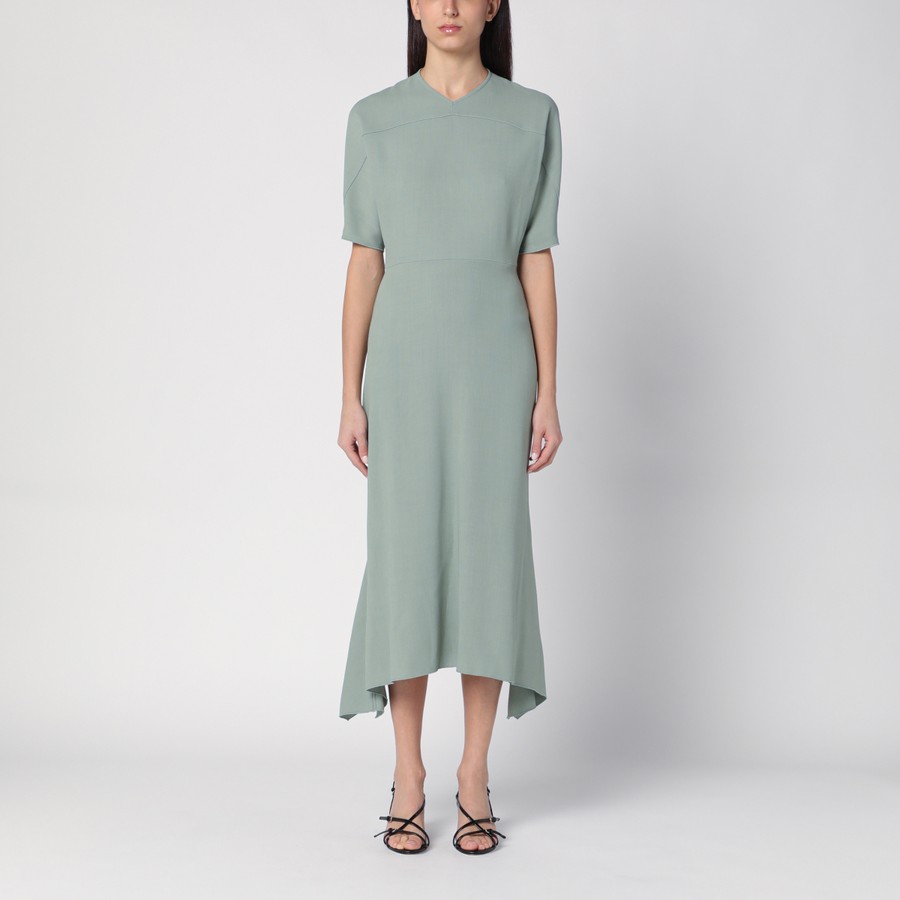 ワンピースその他 VICTORIA BECKHAM Women Dresses 1125WDR006144AVI Grey Victoria Beckham Grey green wool blend midi dress | TheDoubleF