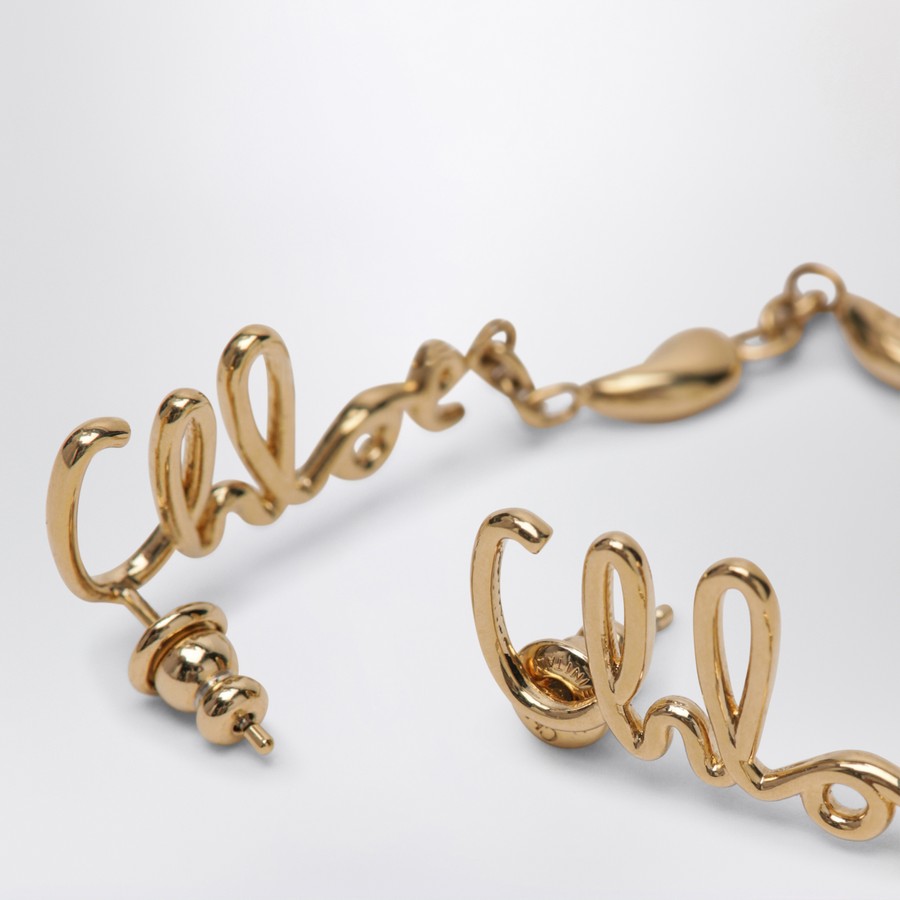 【関税&送料込】Chloe Chloe Iconic Gold Dangling Earrings Chloé The Chloé Iconic Dangling Earrings | Gold | FARFETCH