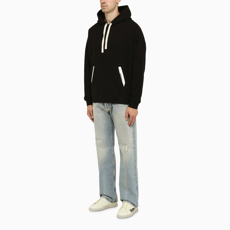 パーカー・フーディ PALM ANGELS Men Hoodies PMBB126E23FLE002 1003 Black Palm Angels Black hoodie withe pockets | TheDoubleF