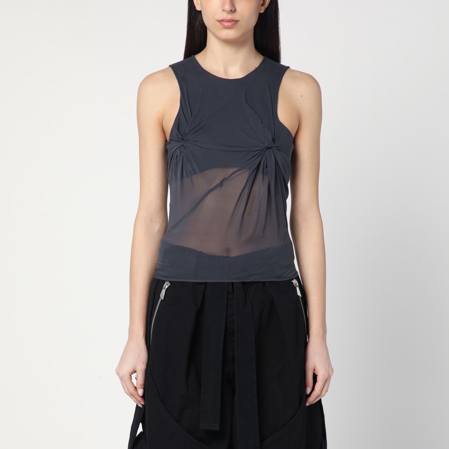 The Attico Gray silk tank top | TheDoubleF