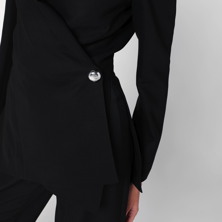 ジャケット LOEWE BLACK JACKET WITH ANAGRAM PEBBLE BUTTON Loewe Black jacket with Anagram Pebble button | TheDoubleF