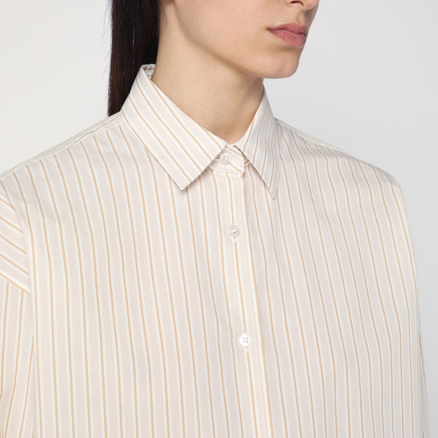 [The Row] Caster コットンシャツ THE ROW Caster oversized striped cotton-poplin shirt | NET-A
