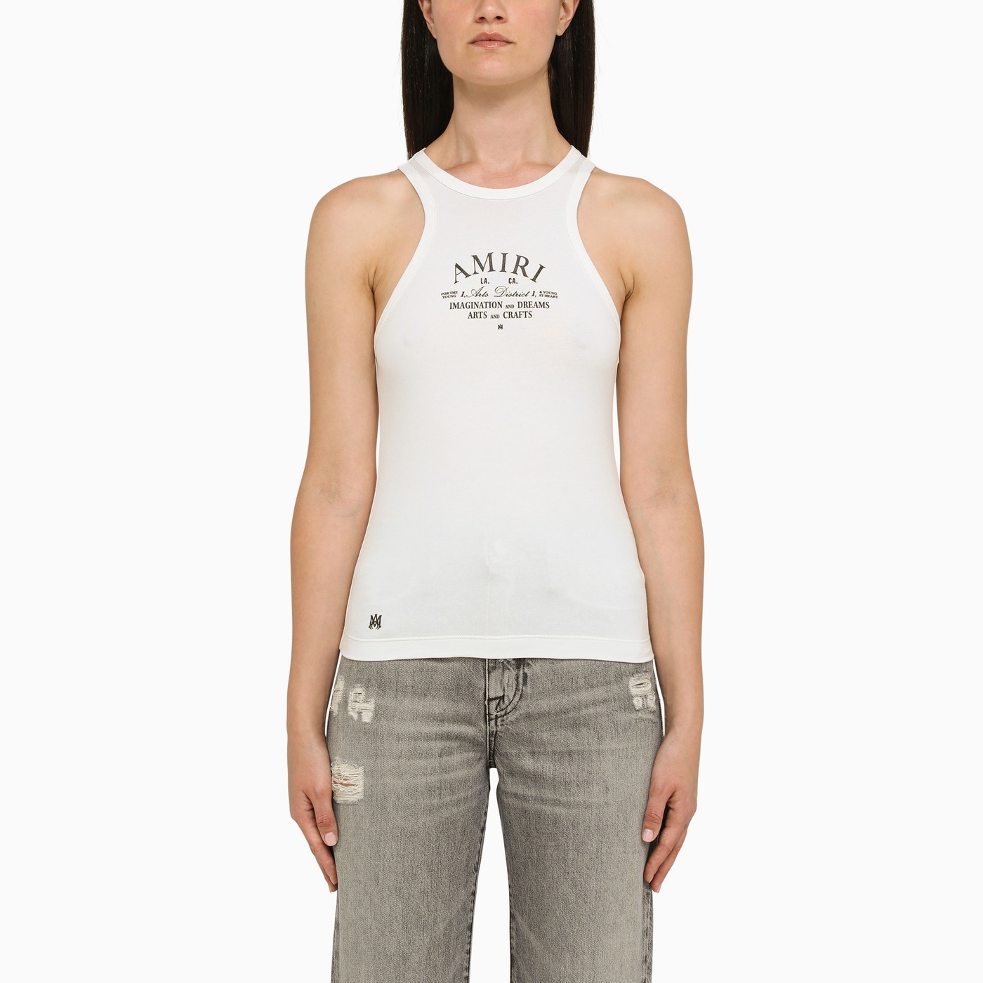 AMIRI White tank top with logo TheDoubleF
