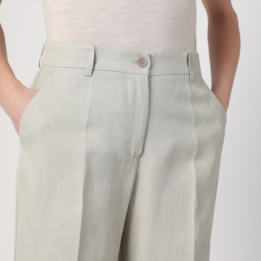 ボトムスその他 P.A.R.O.S.H. Palazzo trousers greige in linen blend P.A.R.O.S.H. Palazzo trousers greige in linen blend | TheDoubleF