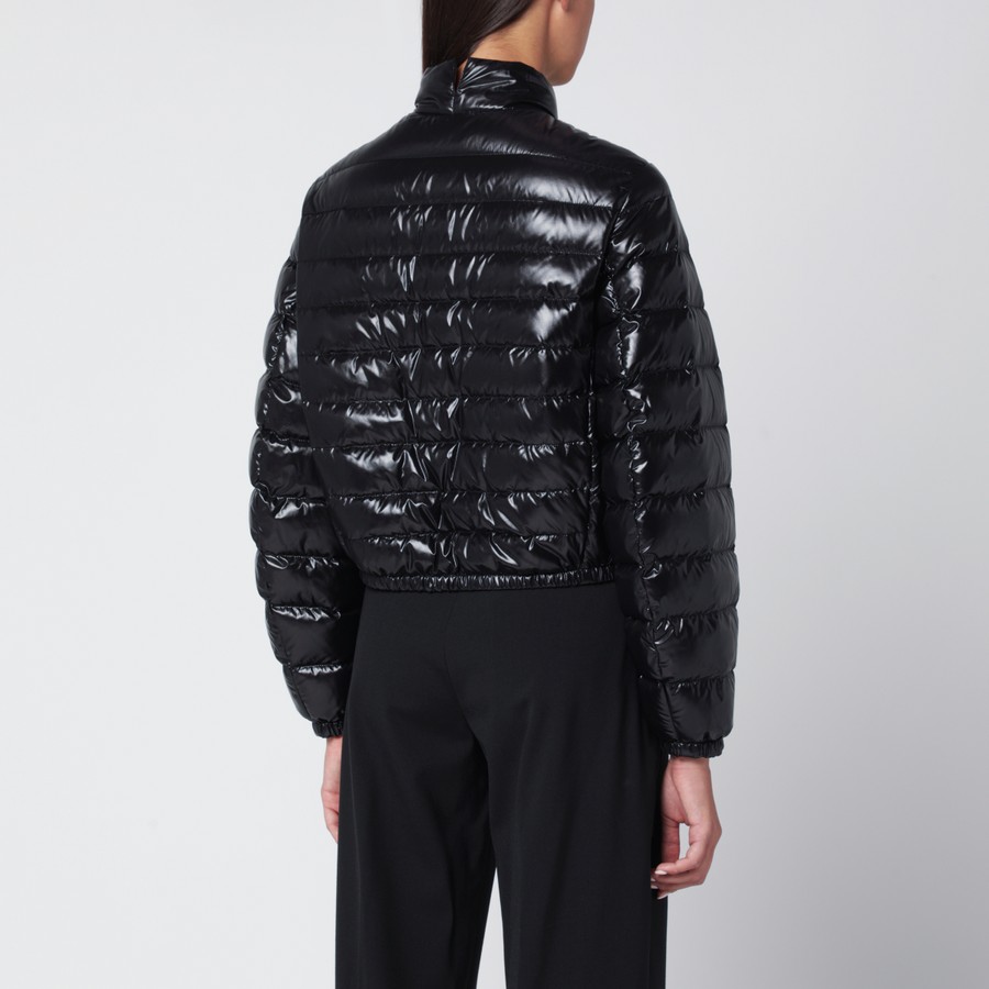 Moncler X Edward Enninful Black shiny nylon down jacket | TheDoubleF