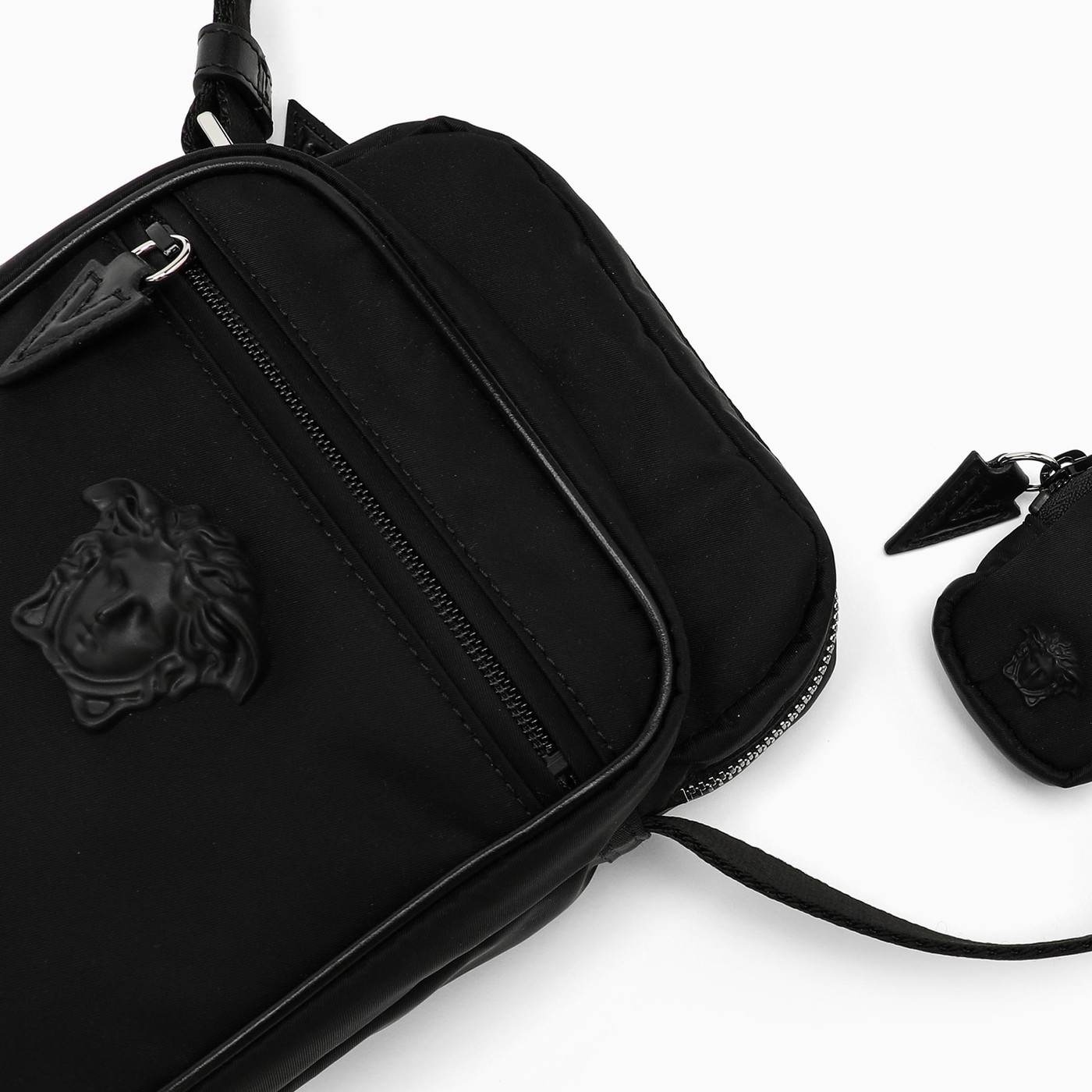 Versace Black nylon La Medusa crossbody bag TheDoubleF