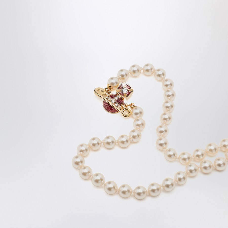 【関税&送料込】Vivienne Westwood Kitty Pearl Necklace With Vivienne Westwood Kitty Pearl Necklace | Jules B