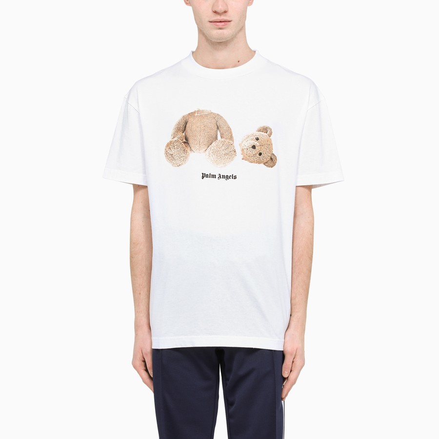 palm angels white bear t shirt