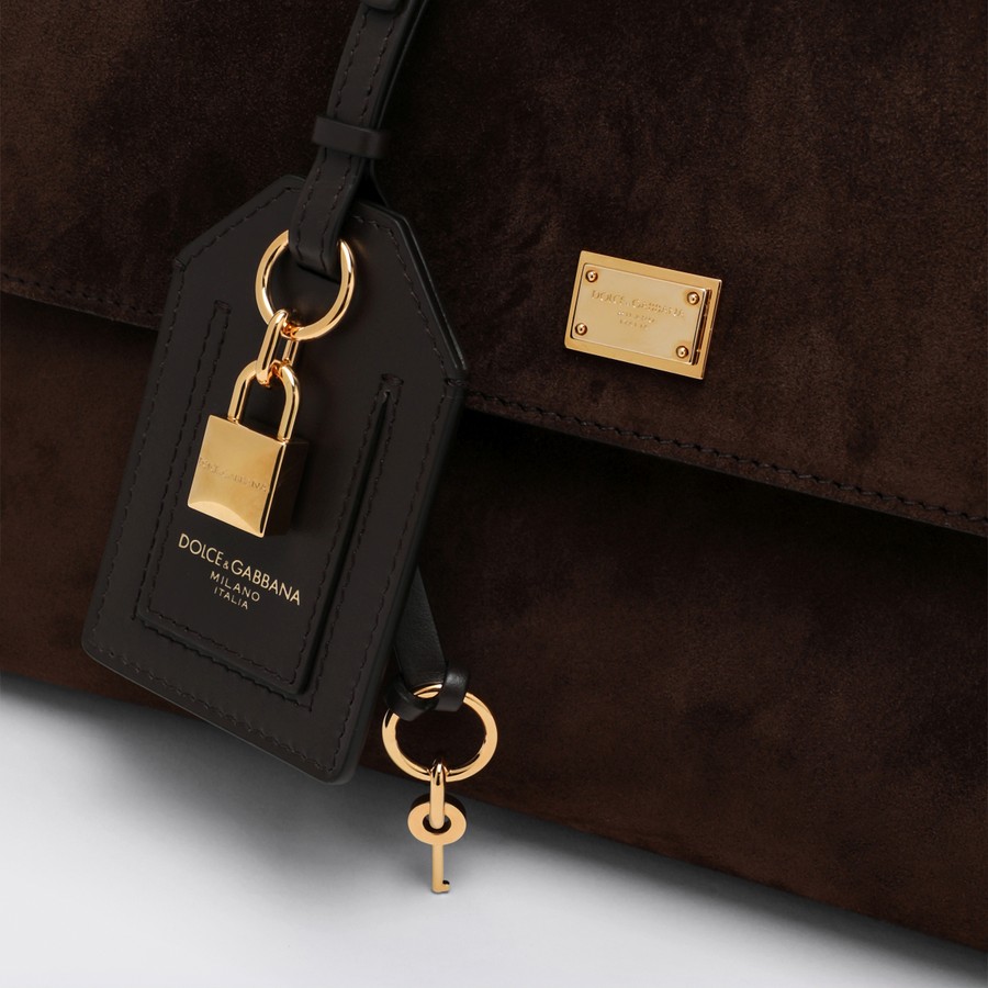 【関税&送料込】Dolce&Gabbana Brown Suede Leather Bag My Sic Dolce&Gabbana Brown suede leather bag My Sicily | TheDoubleF