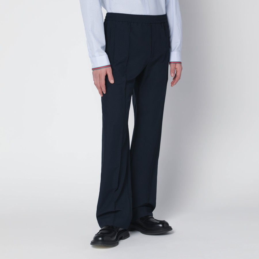 GUCCI Midnight blue technical panama trousers | TheDoubleF