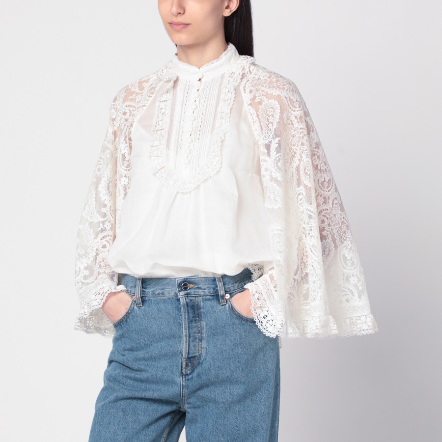 Tシャツ・カットソー Zimmermann FW25 LACE TUNIC BLOUSE (3421TSS253 CRM) Tシャツ・カットソー Zimmermann FW25 LACE TUNIC BLOUSE