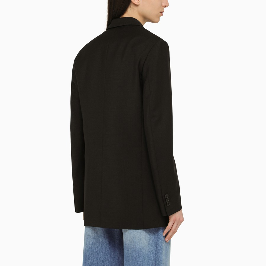 Loewe Black double-breasted jacket in wool and mohair