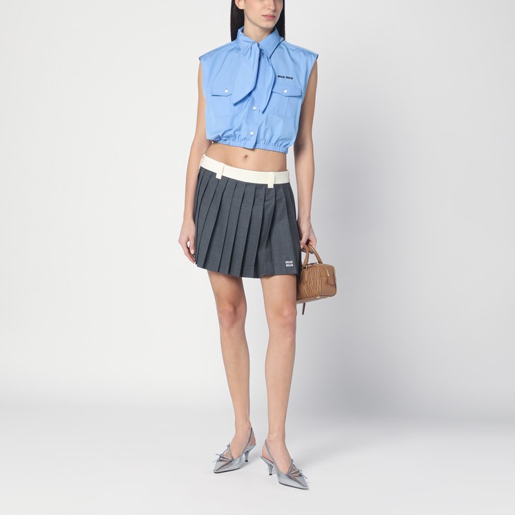 Black pleated midi stores skirt outfit gray pleated skirt