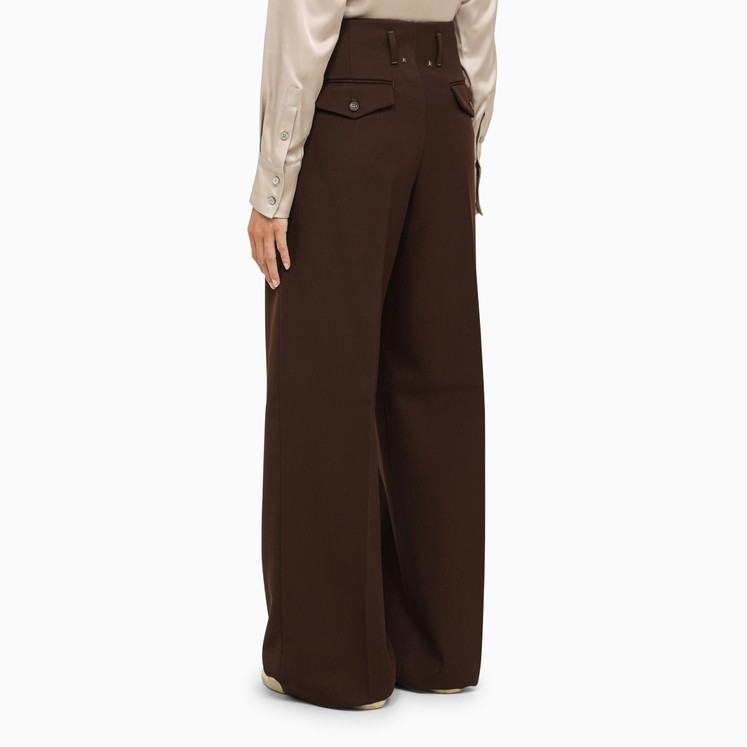 Retrofête Brown sequin wide trousers TheDoubleF