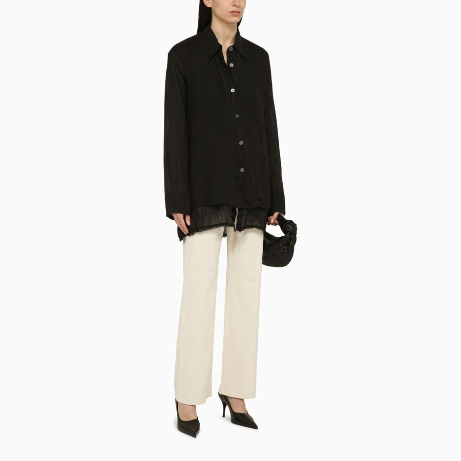 パンツ OUR LEGACY Women Straight Pants W2244BNCO White Our Legacy Regular white cotton trousers | TheDoubleF