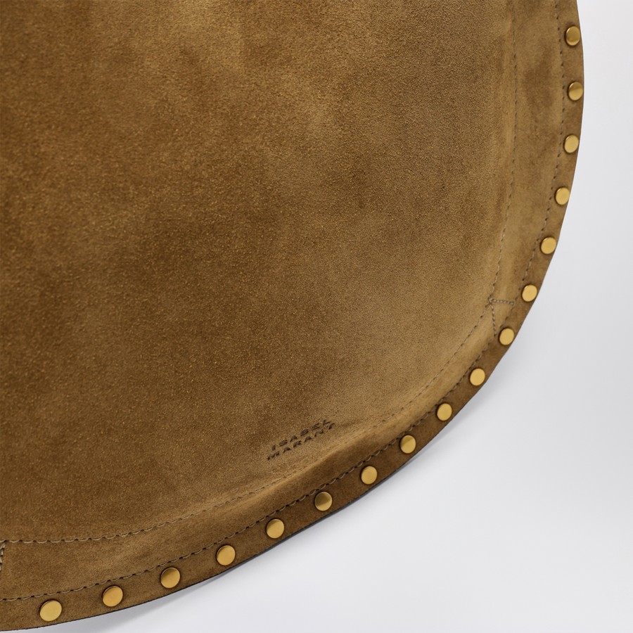 ISABEL MARANT Borsa Oskan Soft Zipped in suede color taupe