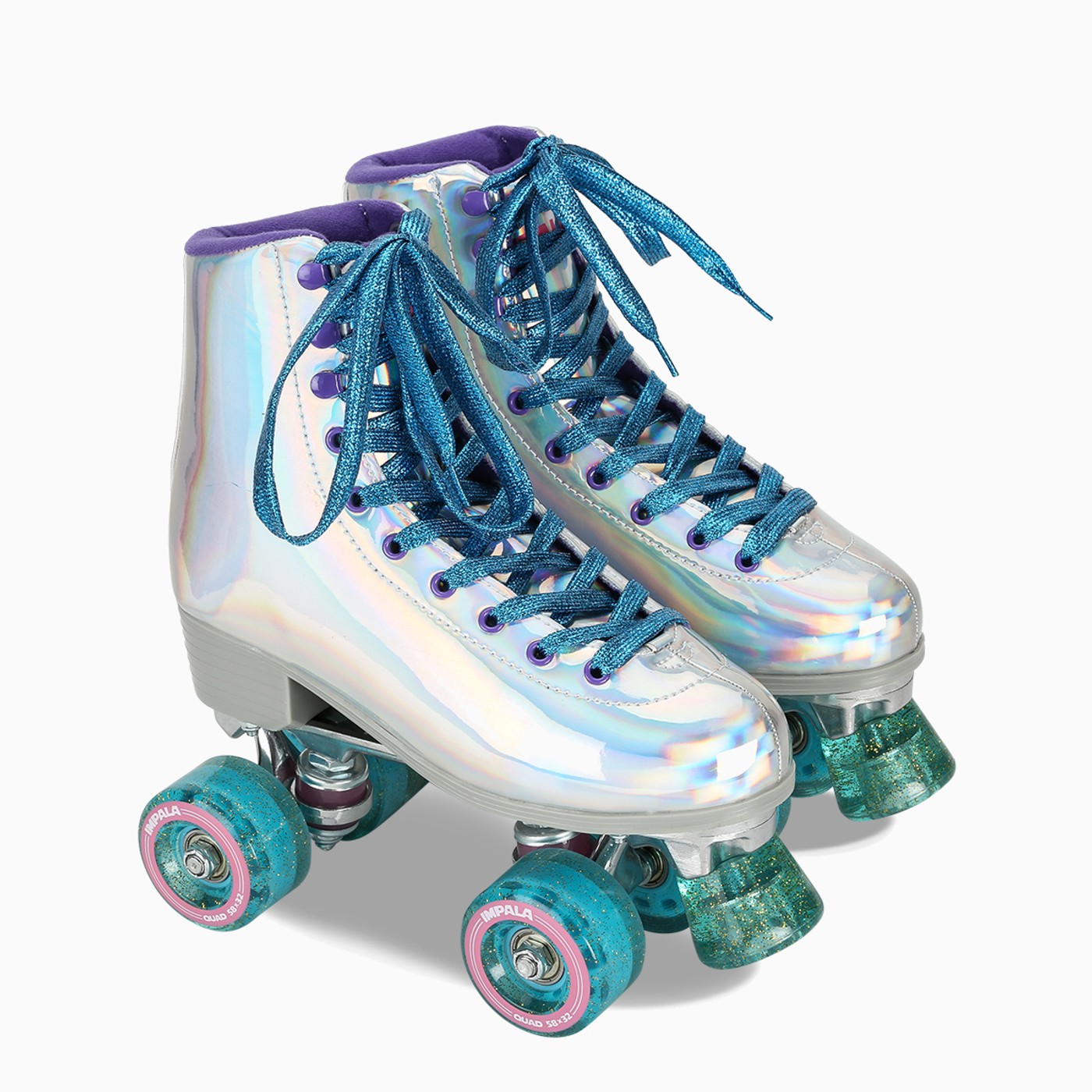 Impala Skate Holographic silver roller skates TheDoubleF