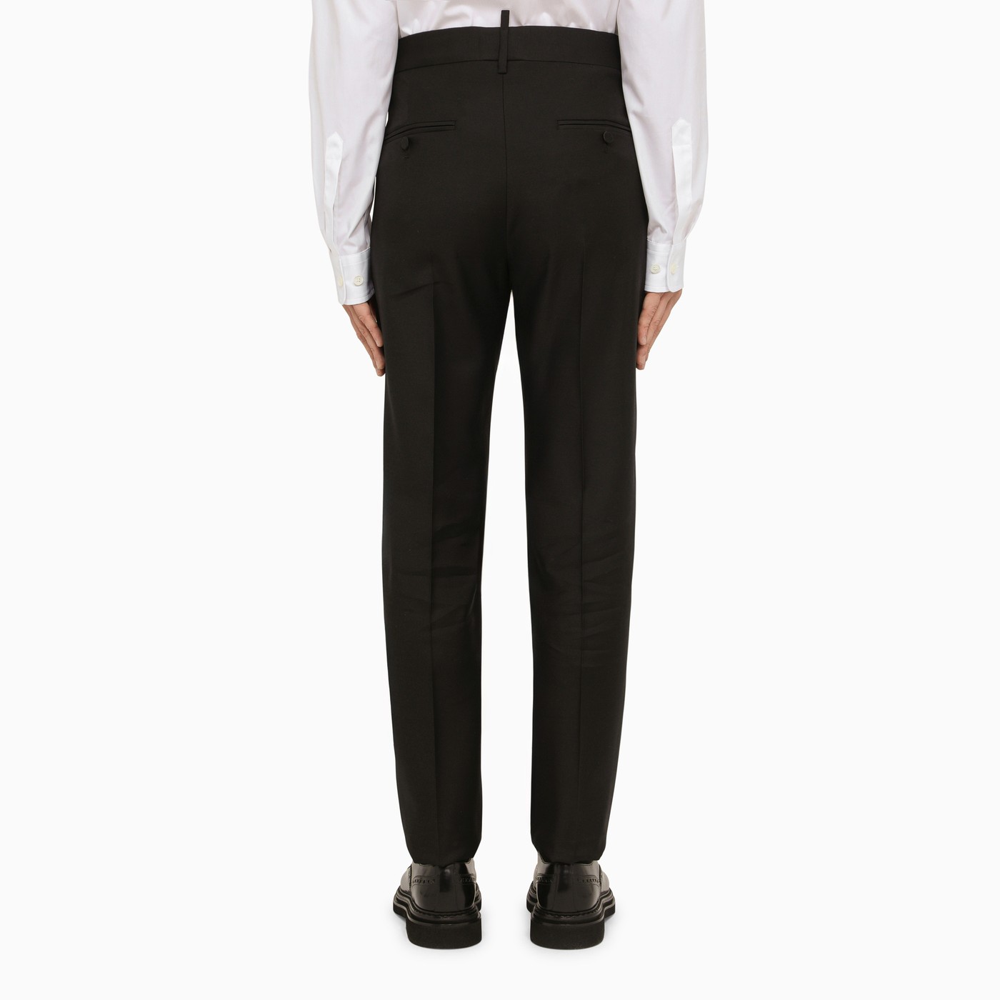 Dsquared2 Black single-breasted wool suit | TheDoubleF