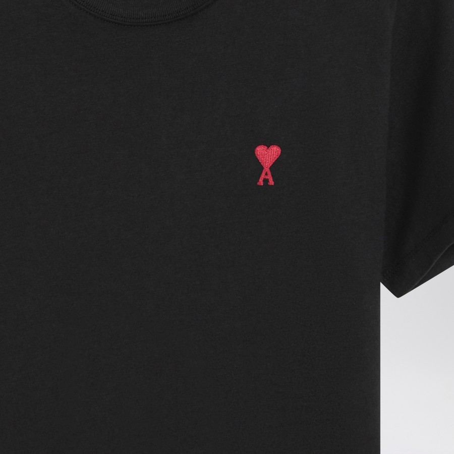 Ami Paris Ami De Coeur black T-shirt | TheDoubleF