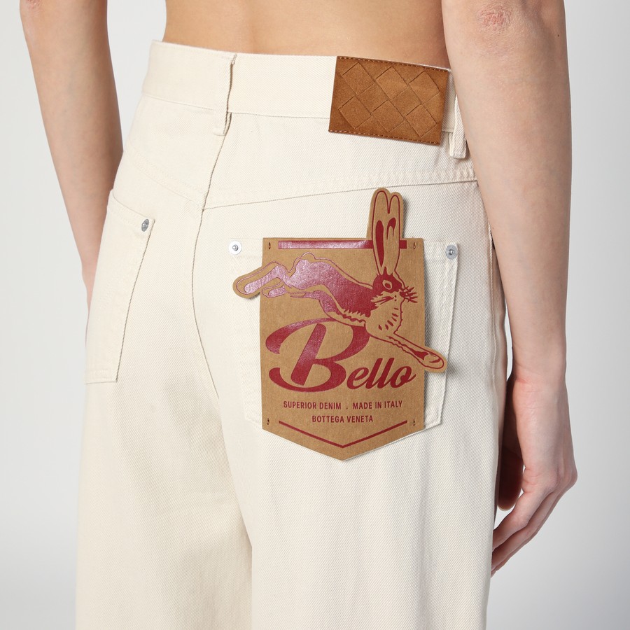 Bottega Veneta Meringue coloured turned up jeans | TheDoubleF