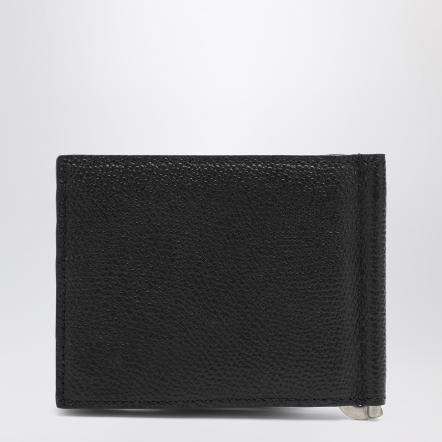 【VALENTINO GARAVANI】Black bi-fold Vlogo wallet with clip Valentino Garavani Black bi-fold Vlogo wallet with clip