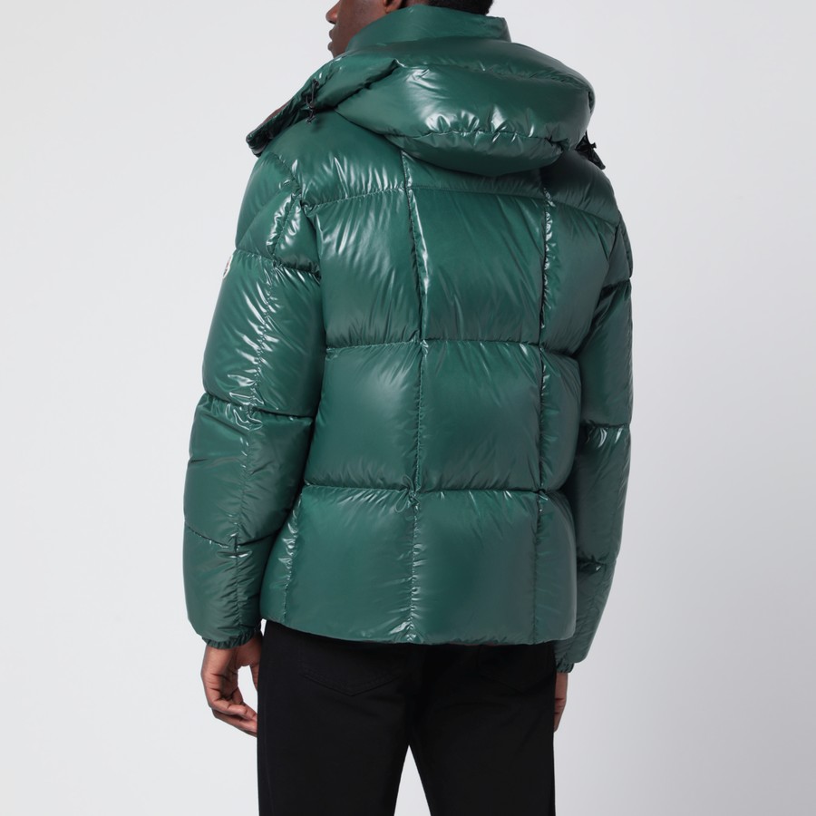 Moncler Green nylon laqué down jacket | TheDoubleF