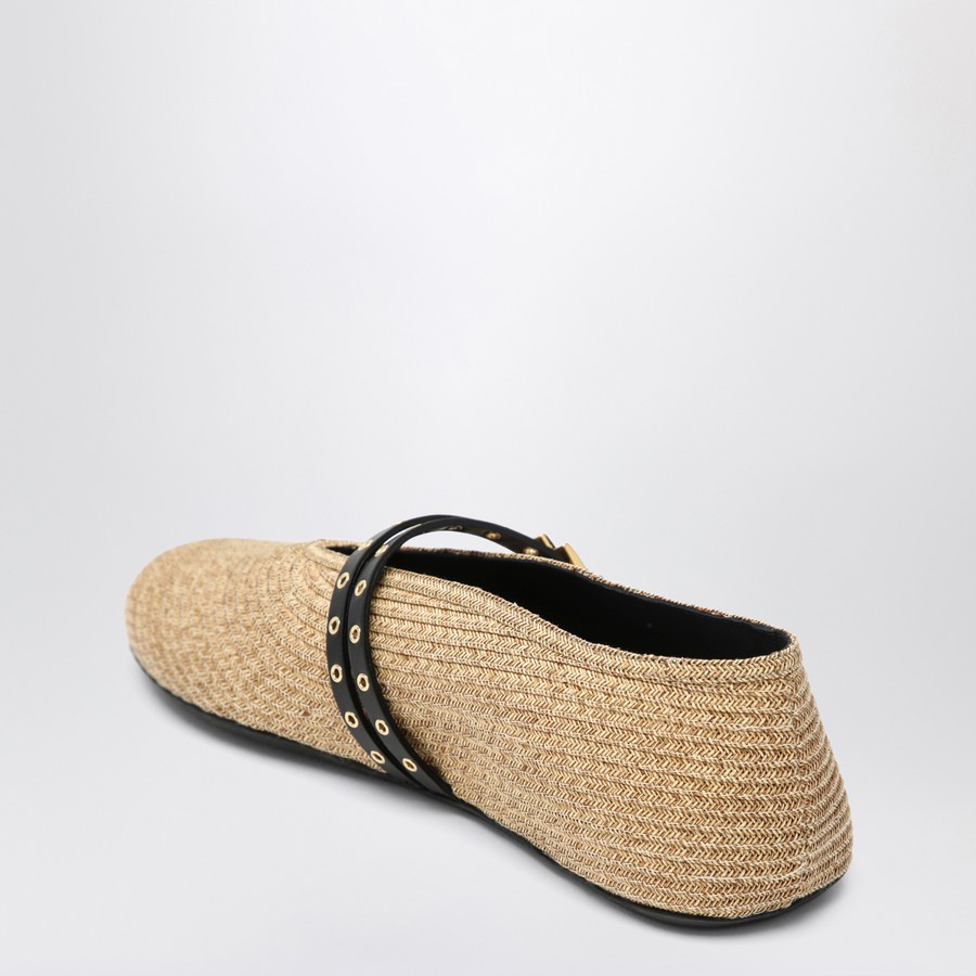 【関税&送料込】Alaia Paper Straw Ballerinas ALAÏA NATURAL BALLET FLATS IN PAPER STRAW |ALAÏA CA