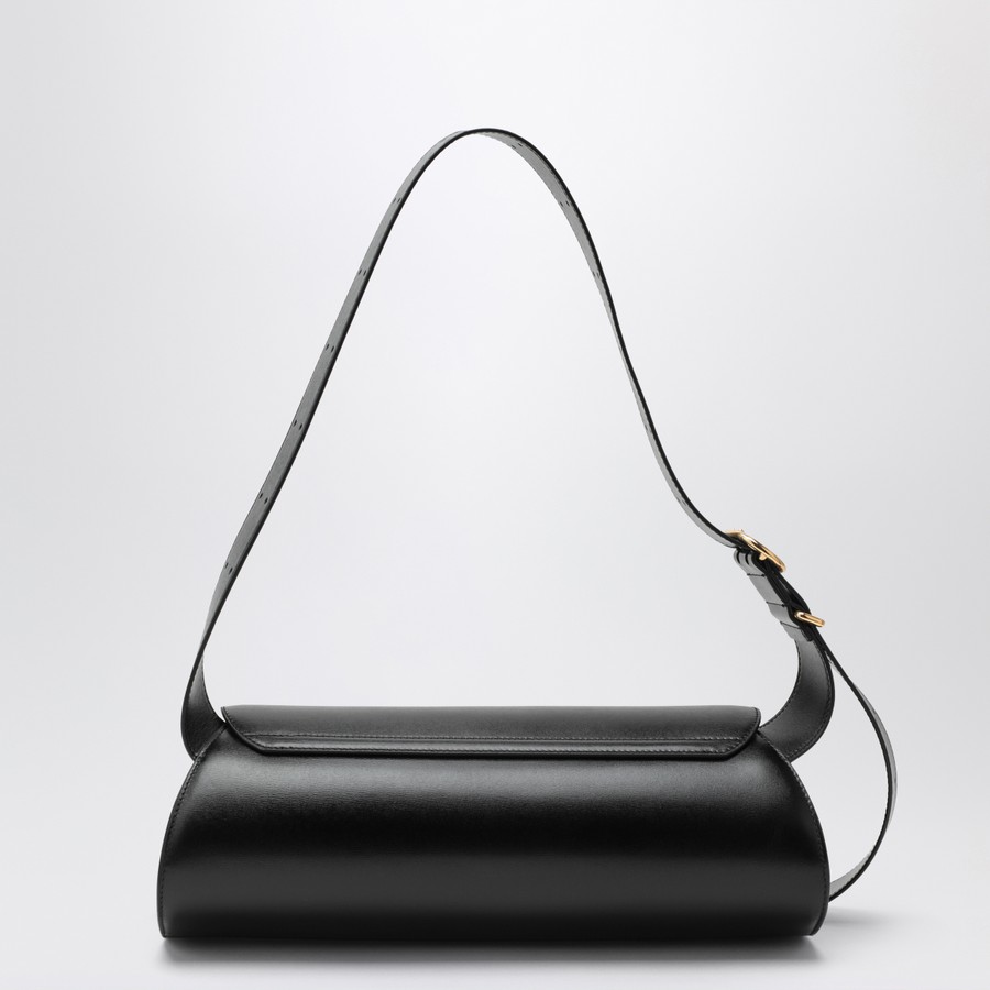 Jil Sander Large Cannolo shoulder bag in black | TheDoubleF
