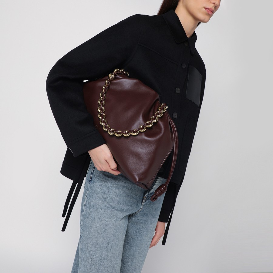 Loewe Big Flamenco Purse Dark Burgundy bag | TheDoubleF