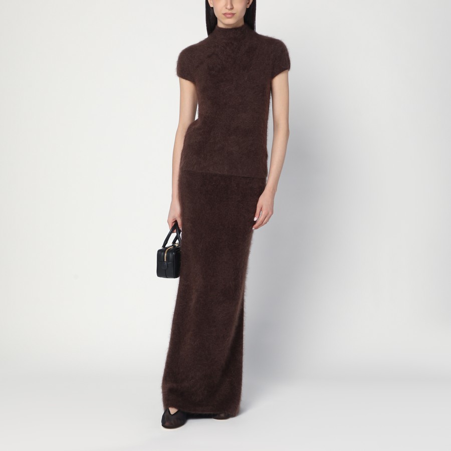 スカート Soft Goat Long Mocha-coloured brushed cashmere skirt Soft Goat Long Mocha-coloured brushed cashmere skirt