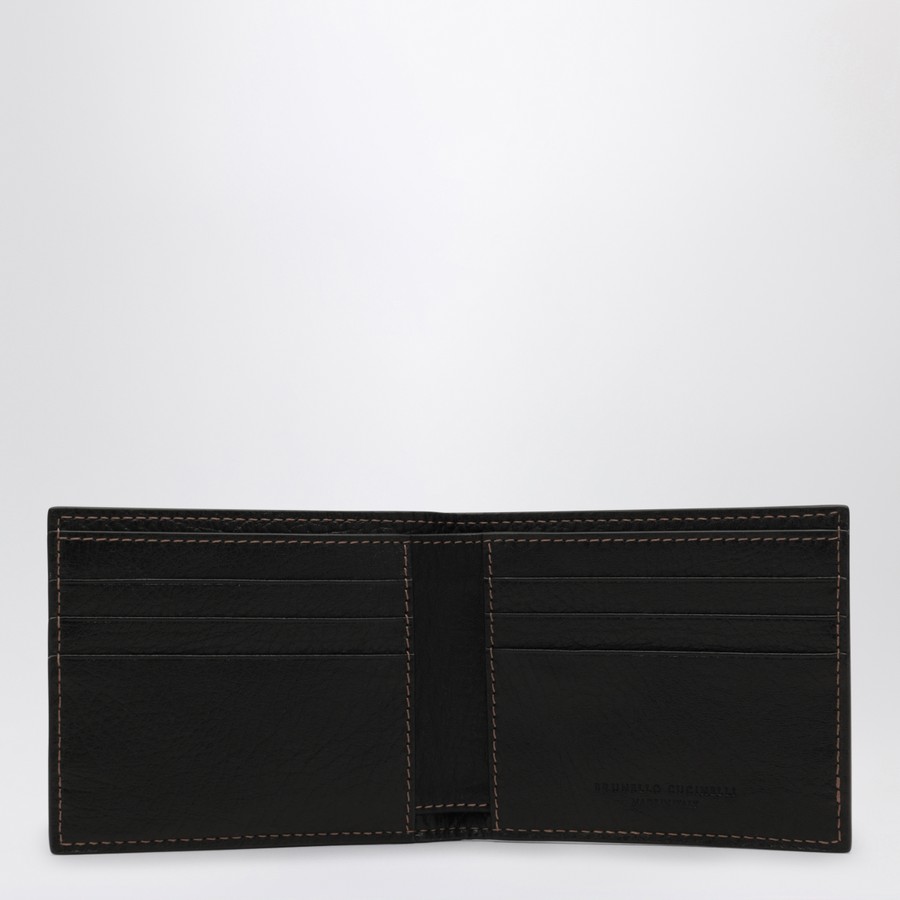 カードケース・名刺入れ Brunello Cucinelli Black Bi-Fold Cardholder In Leather Brunello Cucinelli Black Bi-fold Cardholder in Leather