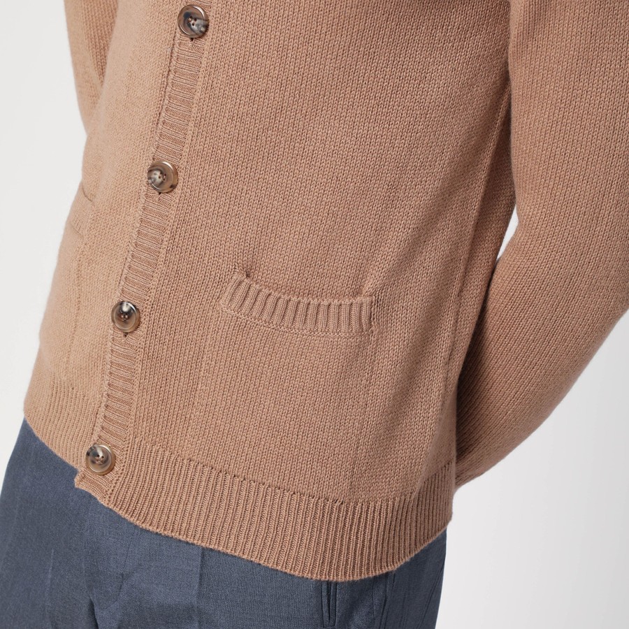 カーディガン PRADA CAMEL-COLOURED CARDIGAN IN CASHMERE Camel Brown Cashmere cardigan | PRADA