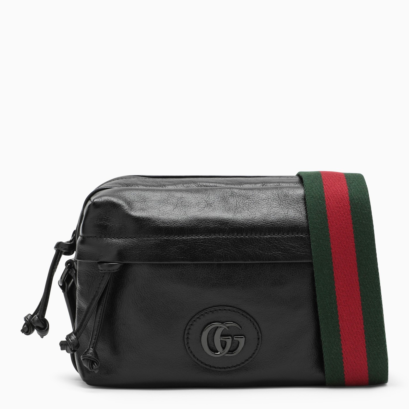 GUCCI Black leather shoulder bag TheDoubleF