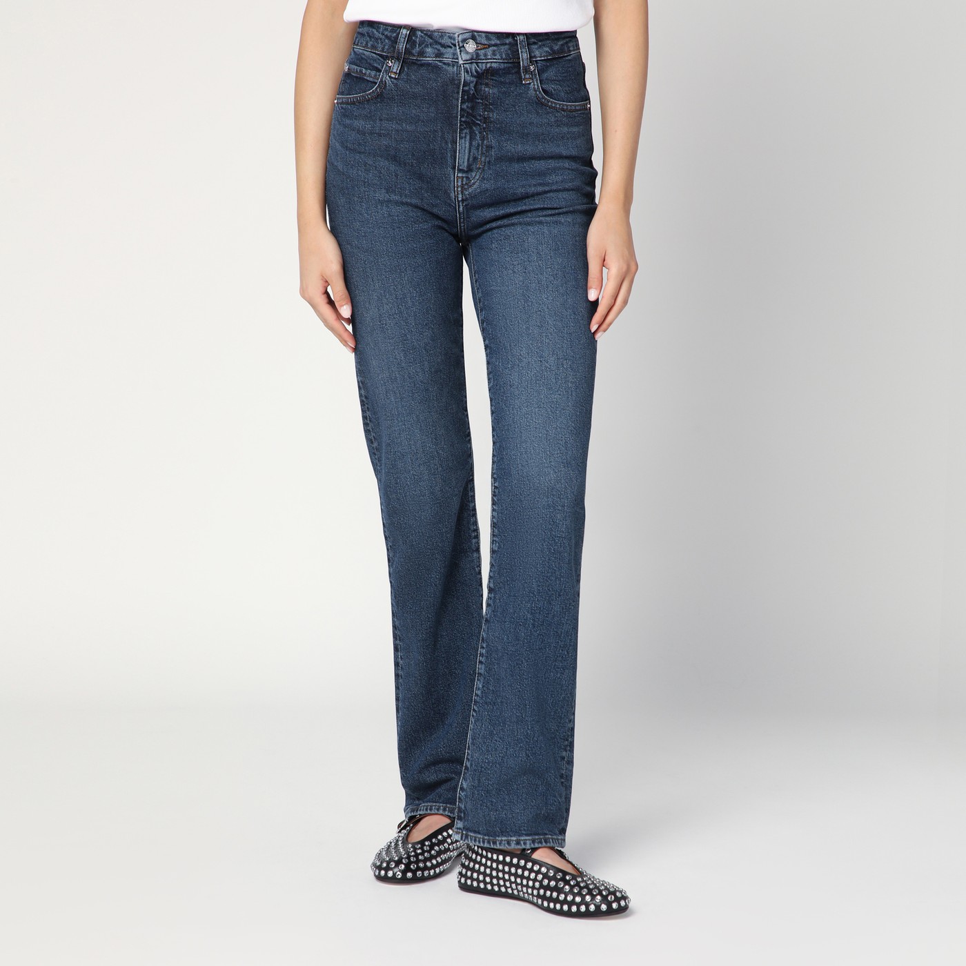 ボトムスその他 Frame The Ruler jeans in dark blue Frame The Ruler Straight-Leg Jeans | Saks Fifth Avenue