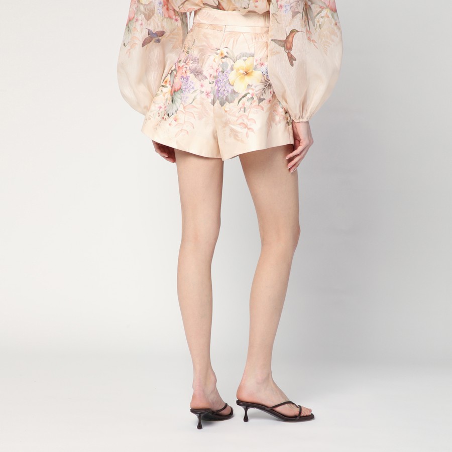 ショートパンツ Zimmermann SS25 IVORY TROPICAL SHORT (4902AS251 IVOTPCL) Illuminate Tuck Short Ivory Tropical Online | Zimmermann