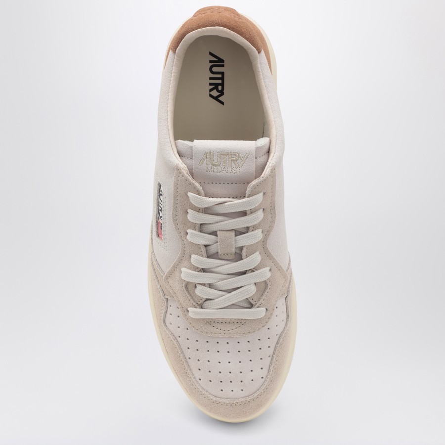 スニーカー AUTRY MEDALIST TRAINER IN SAND/CIGAR LEATHER AND SUEDE AUTRY Medalist trainer in Sand/Cigar leather and suede