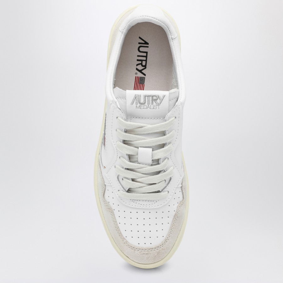 AUTRY White leather Medalist low-top sneakers | TheDoubleF