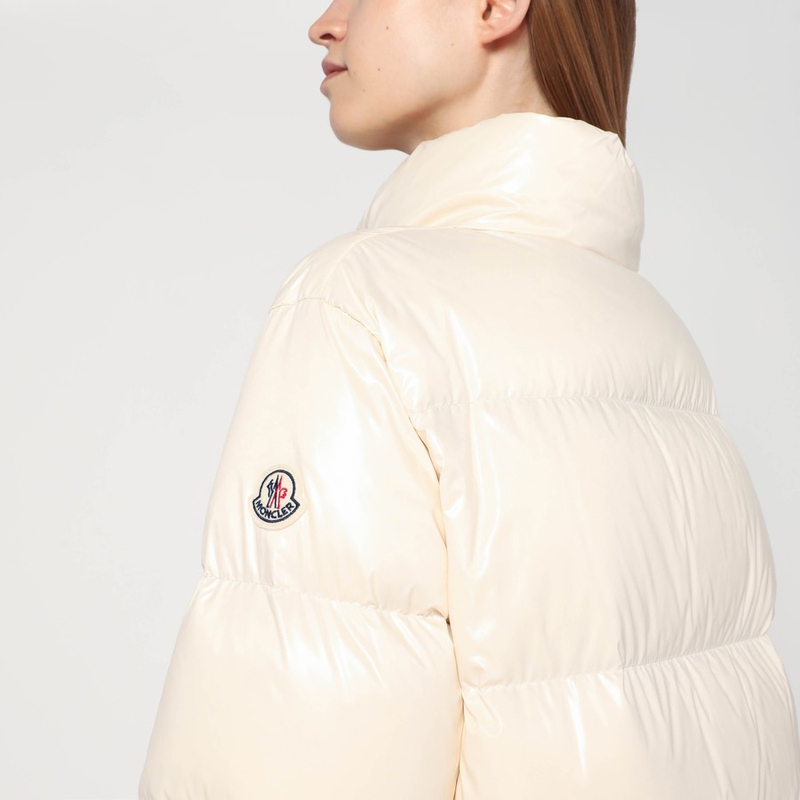 【関税＆送料込み】Moncler Abbadia Puffer Jacket In Lacquer Moncler White Abbadia puffer jacket in lacquered nylon