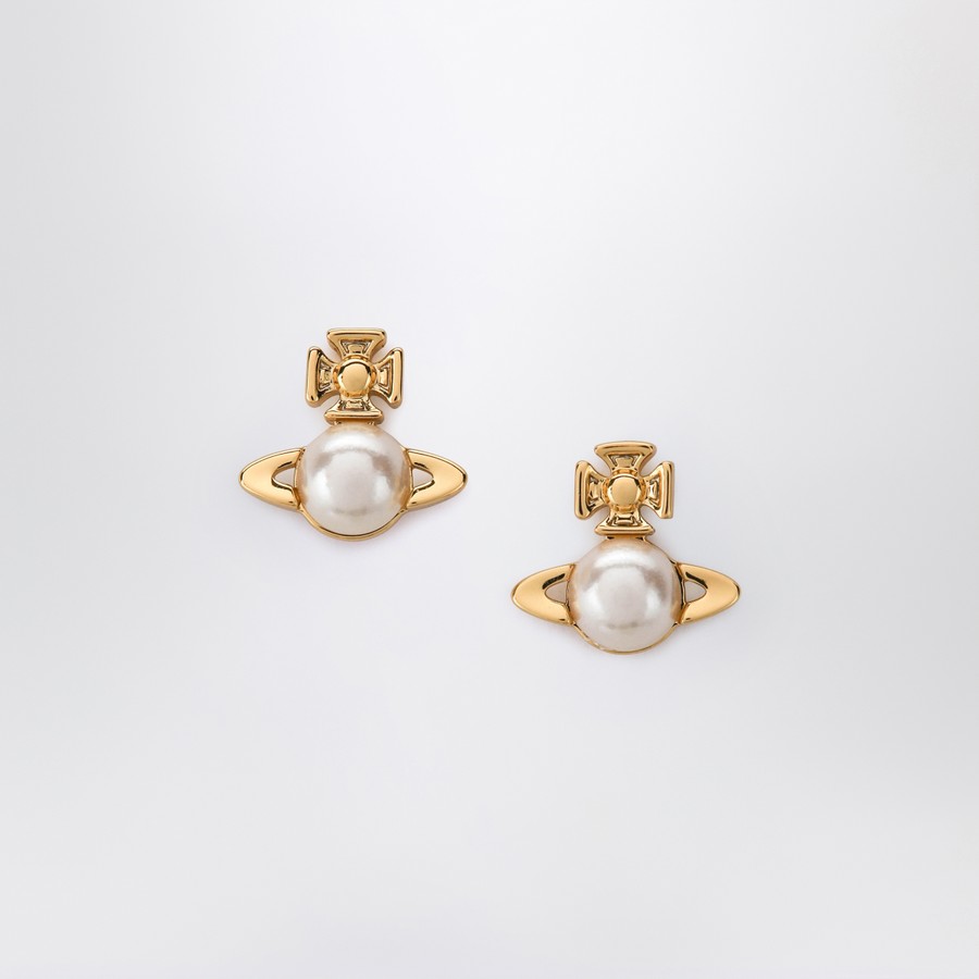 ピアス VIVIENNE WESTWOOD GOLD BALBINA EARRINGS WITH PEARL Vivienne Westwood Gold Balbina earrings with pearl | TheDoubleF